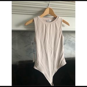 BNWT Babaton Contour Muscle Bodysuit in Denude